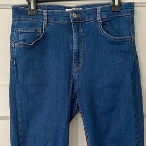 Pull&Bear Women's Skinny Jeans in Deep Blue Denim